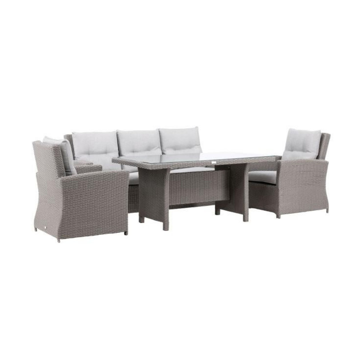 Paris Prix Salon de Jardin  Brentwood  186cm Gris