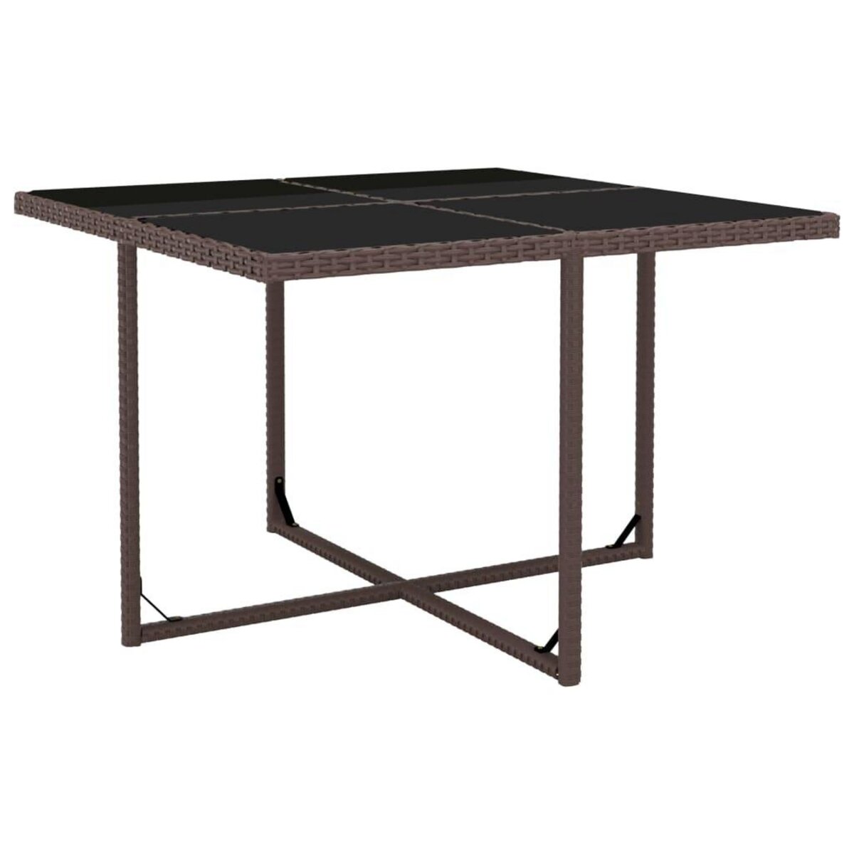 VIDAXL Ensemble a manger d'exterieur 5pcs avec coussins Resine tressee