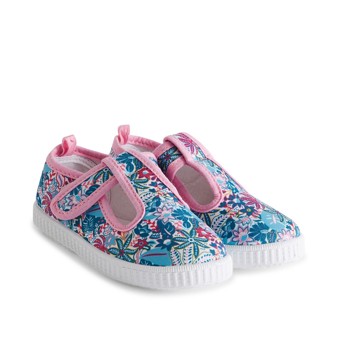 INEXTENSO Baskets en toile à fleurs bébé fille