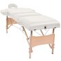 Voir la diapositive 2 : VIDAXL Table de massage pliable et tabouret 10 cm d'epaisseur Blanc