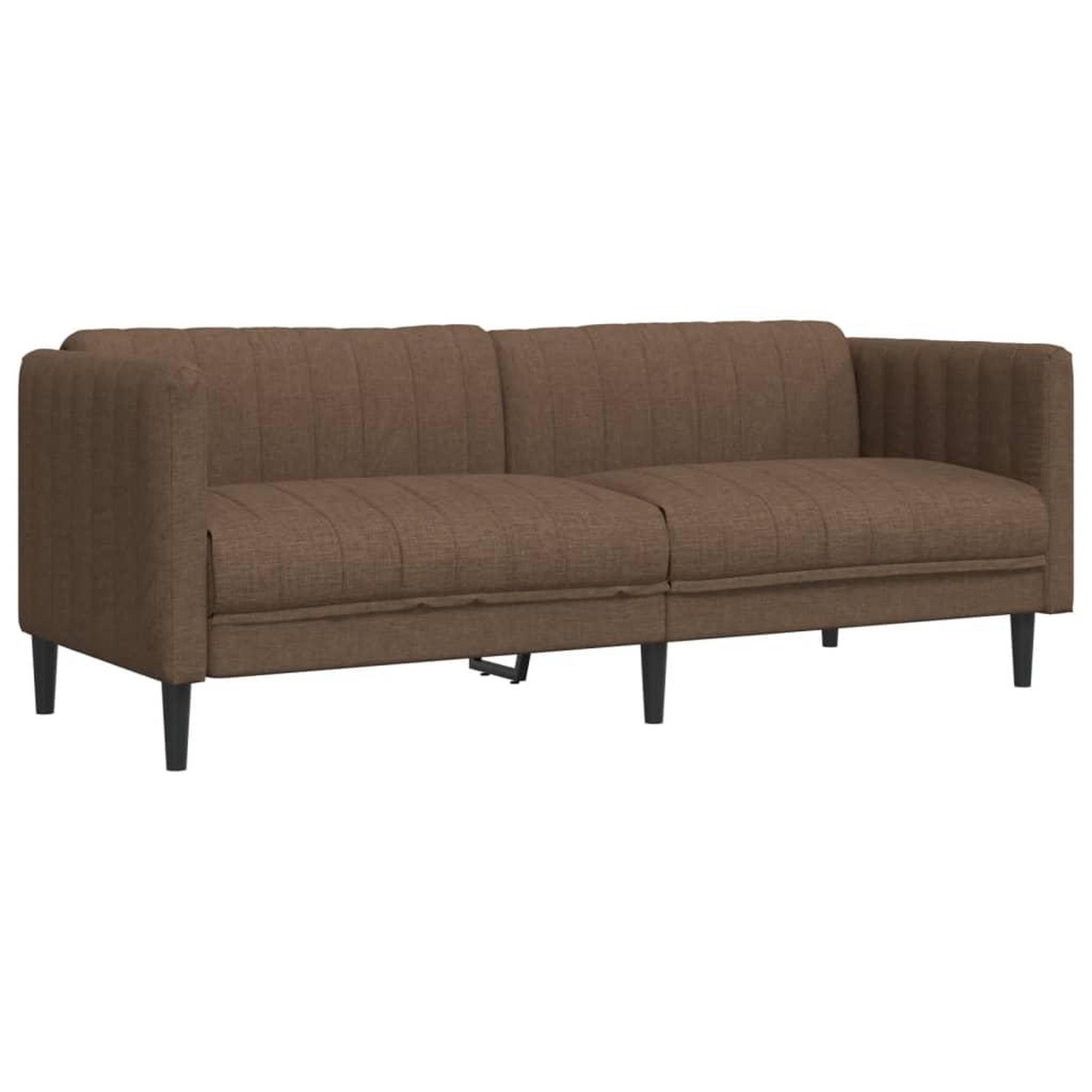 Voir la diapositive 5 : VIDAXL Ensemble de canapes 2 pcs marron tissu