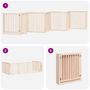 Voir la diapositive 5 : VIDAXL Barriere pour chien porte pliable 8 panneaux bois de peuplier