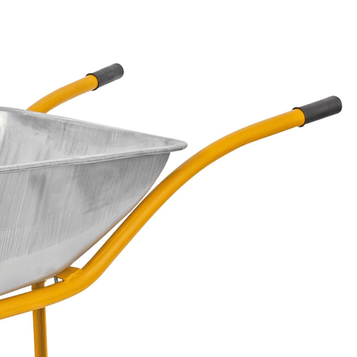 VITO Brouette de chantier 85 Litres Galvanisée Caisse carrée Roues gonflées VITO