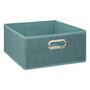 Voir la diapositive 1 :  Boîte de Rangement Pliable  Premium  15x31cm Pétrole Chiné