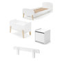 Voir la diapositive 1 : Paris Prix Pack - Lit Enfant, Chevet, Barrière & Coffre  Kiddy  90x200cm Blanc