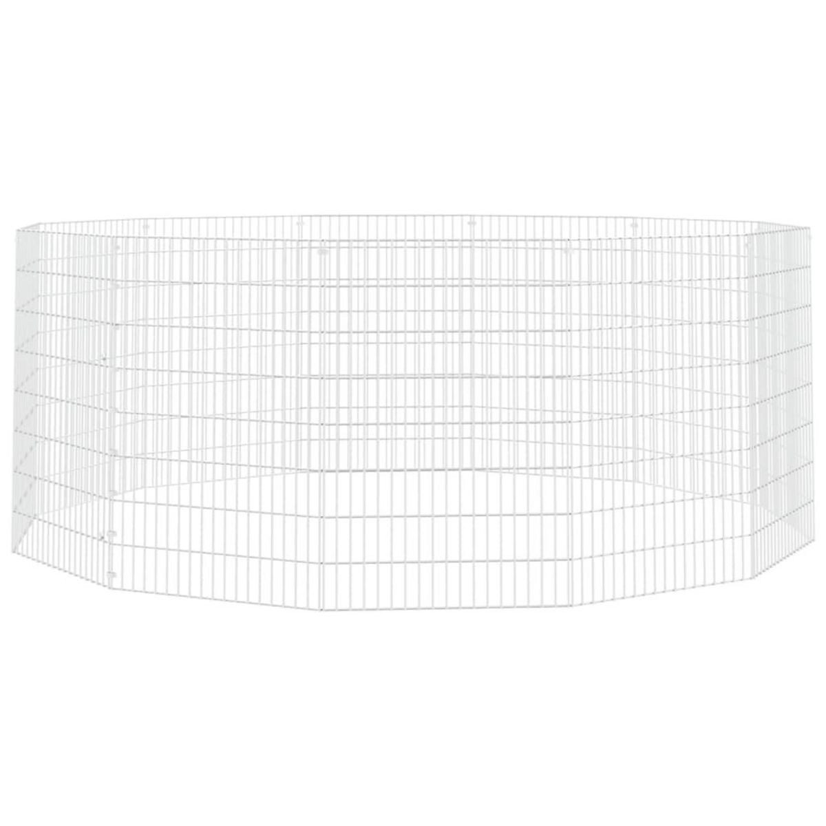 VIDAXL Enclos d'animaux en liberte 12 panneaux 54x80 cm fer galvanise