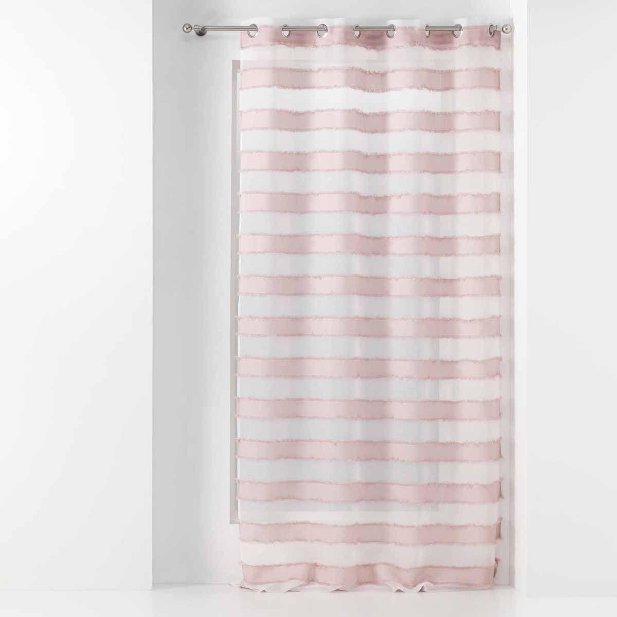 Douceur d'Intérieur Rideau voilage à œillets  lalina  140x260cm rose