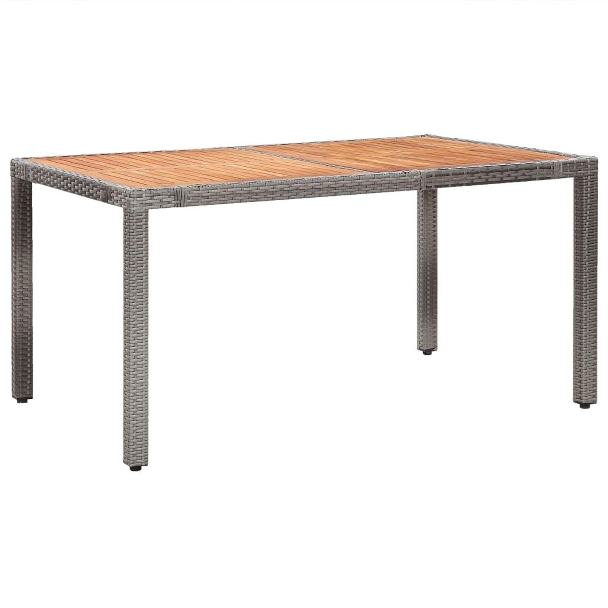 Voir la diapositive 2 : VIDAXL Salon de jardin 7 pcs avec coussins Resine tressee Gris