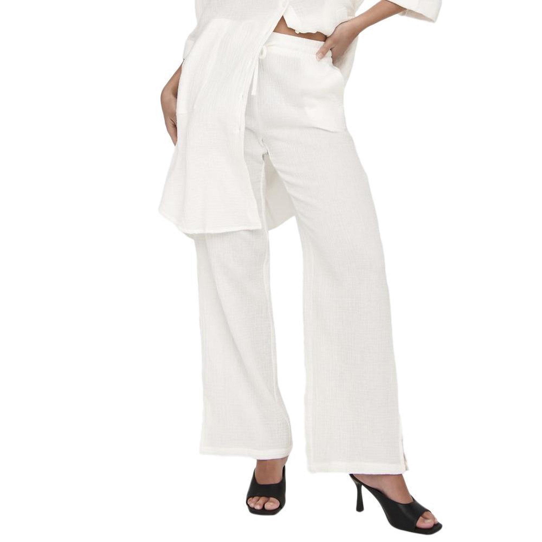 JACQUELINE DE YONG Pantalon  Femme JDY Theis. Coloris disponibles : Blanc