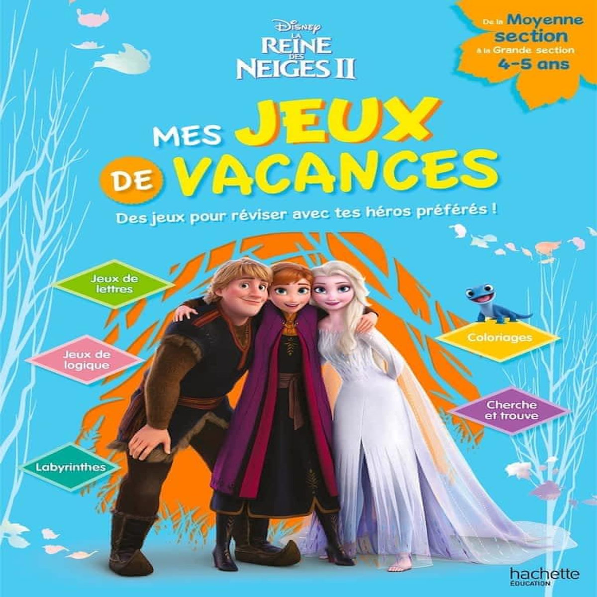 MES JEUX DE VACANCES LA REINE DES NEIGES 2. DES JEUX POUR REVISER AVEC TES HEROS PREFERES ! DE LA MOYENNE SECTION A LA GRANDE SECTION, Disney