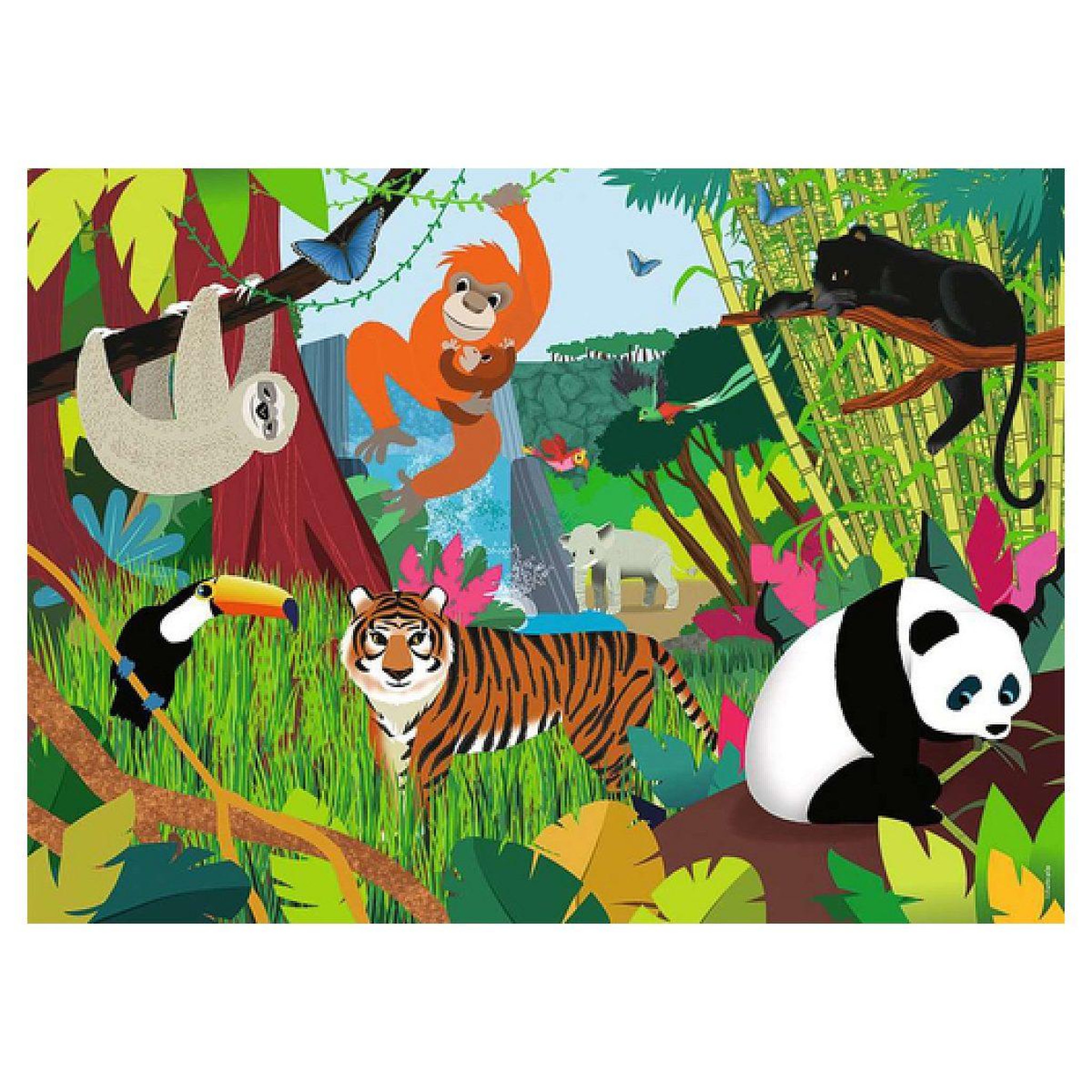 Voir la diapositive 2 : Nathan Puzzle 45 p - les animaux de la jungle