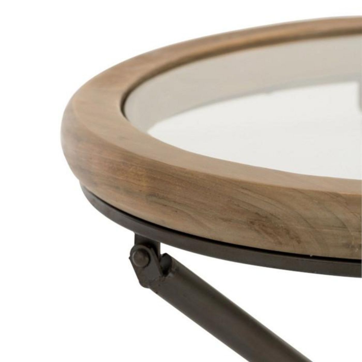 Paris Prix Table d'Appoint Ronde  Bruxelles  52cm Naturel