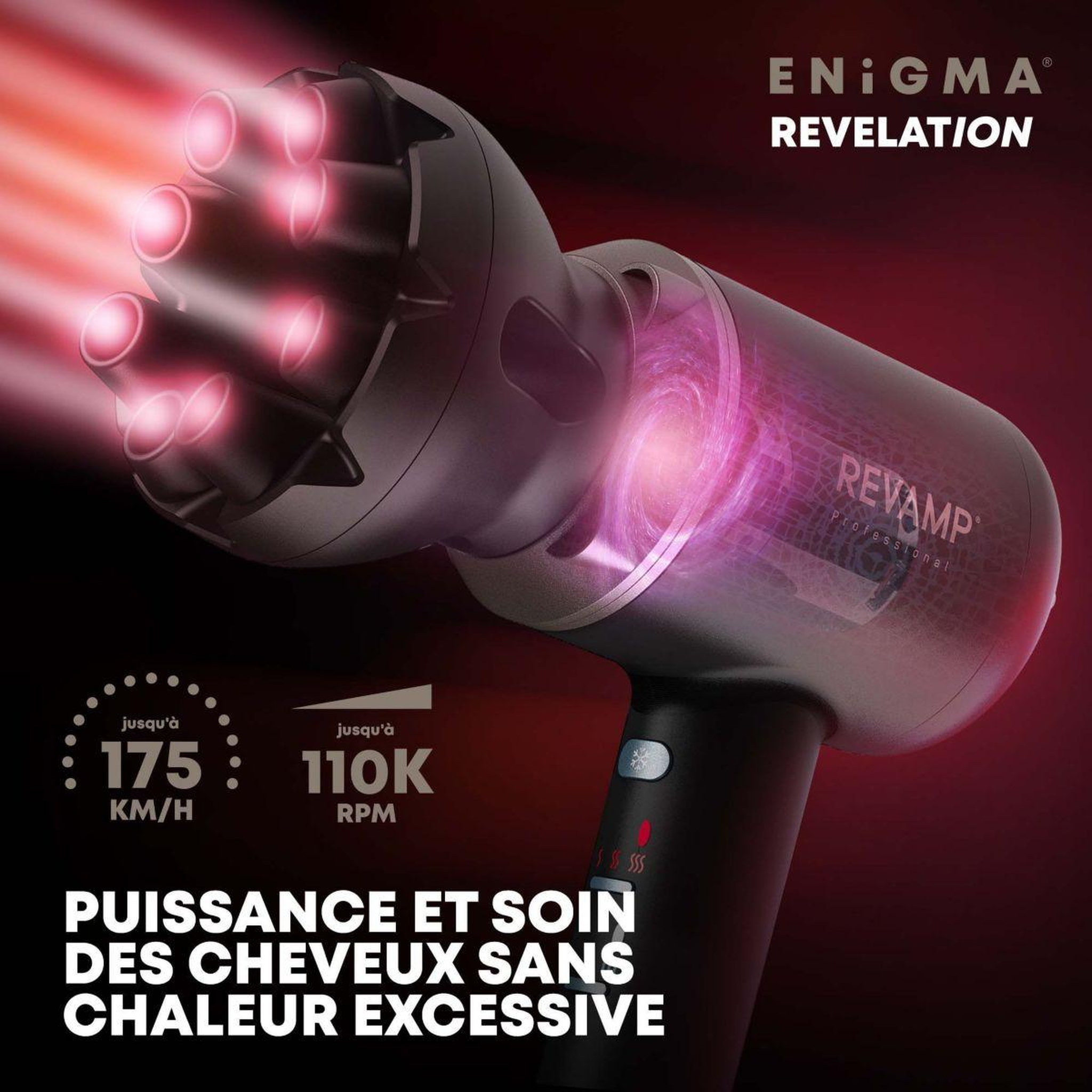 Voir la diapositive 3 : REVAMP Sèche cheveux Quad ion haute vélocité progloss