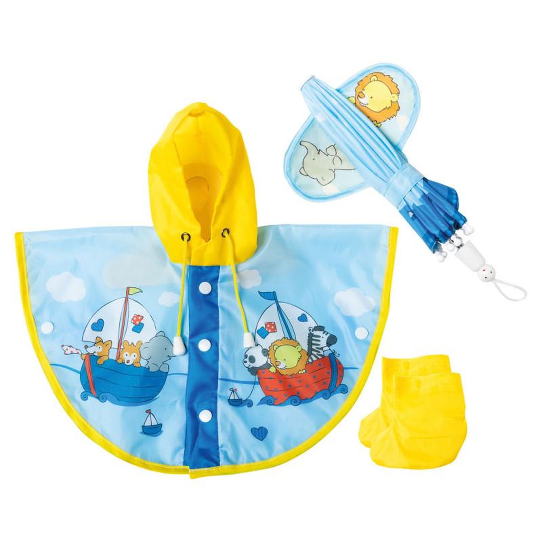 Voir la diapositive 1 : HELESS Heless - Dolls Rain Cape with Umbrella and Boots, 35-45 cm 172