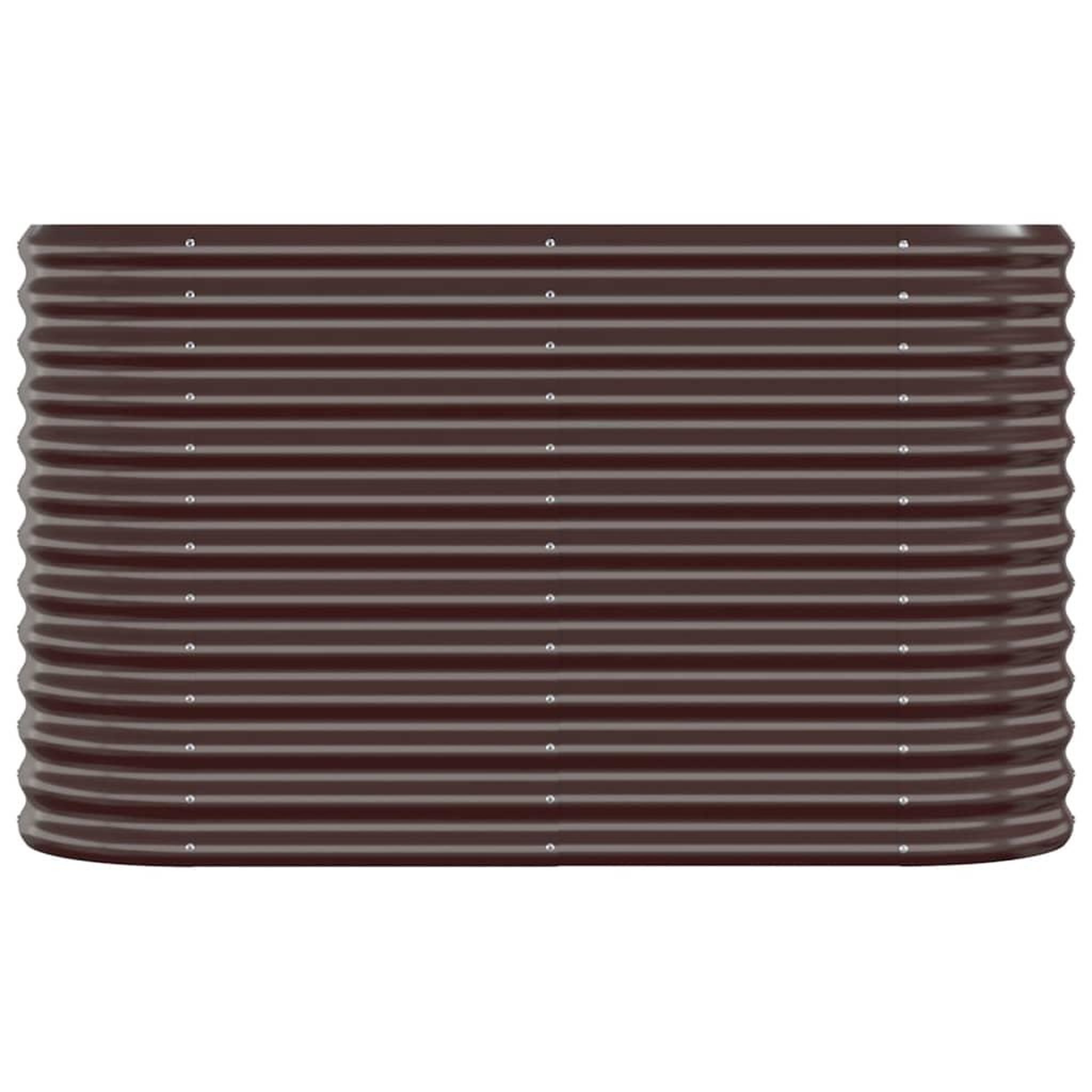Voir la diapositive 3 : VIDAXL Lit sureleve de jardin Acier enduit de poudre marron