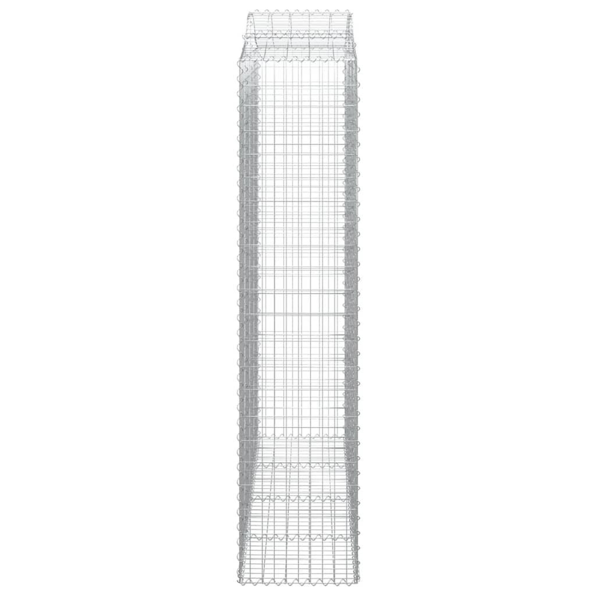 Voir la diapositive 5 : VIDAXL Paniers a gabions arques 4 pcs 200x50x220/240 cm Fer galvanise