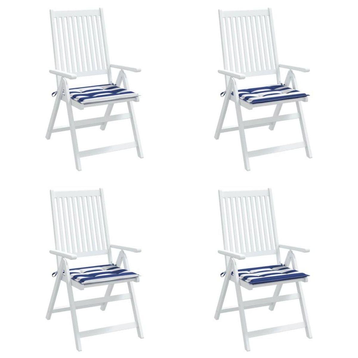 VIDAXL Coussins de chaise de jardin lot de 4 50x50x3 cm
