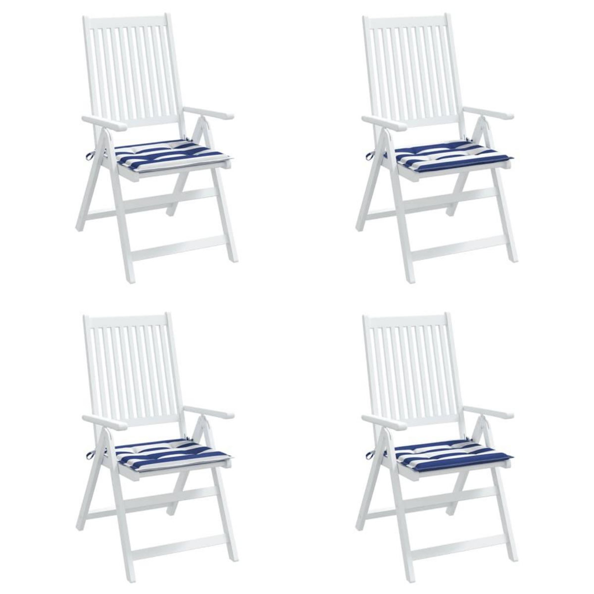 VIDAXL Coussins de chaise de jardin lot de 4 50x50x3 cm