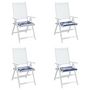 Voir la diapositive 4 : VIDAXL Coussins de chaise de jardin lot de 4 50x50x3 cm