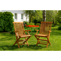 Voir la diapositive 2 : CONCEPT USINE Lot de 2 fauteuils pliants jardin teck massif brut TECK