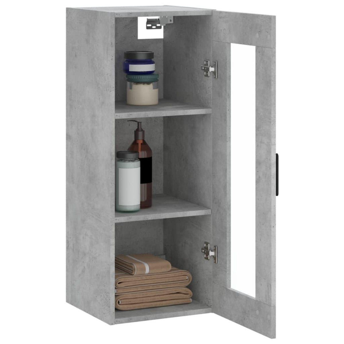 VIDAXL Armoire murale gris beton 34,5x34x90 cm