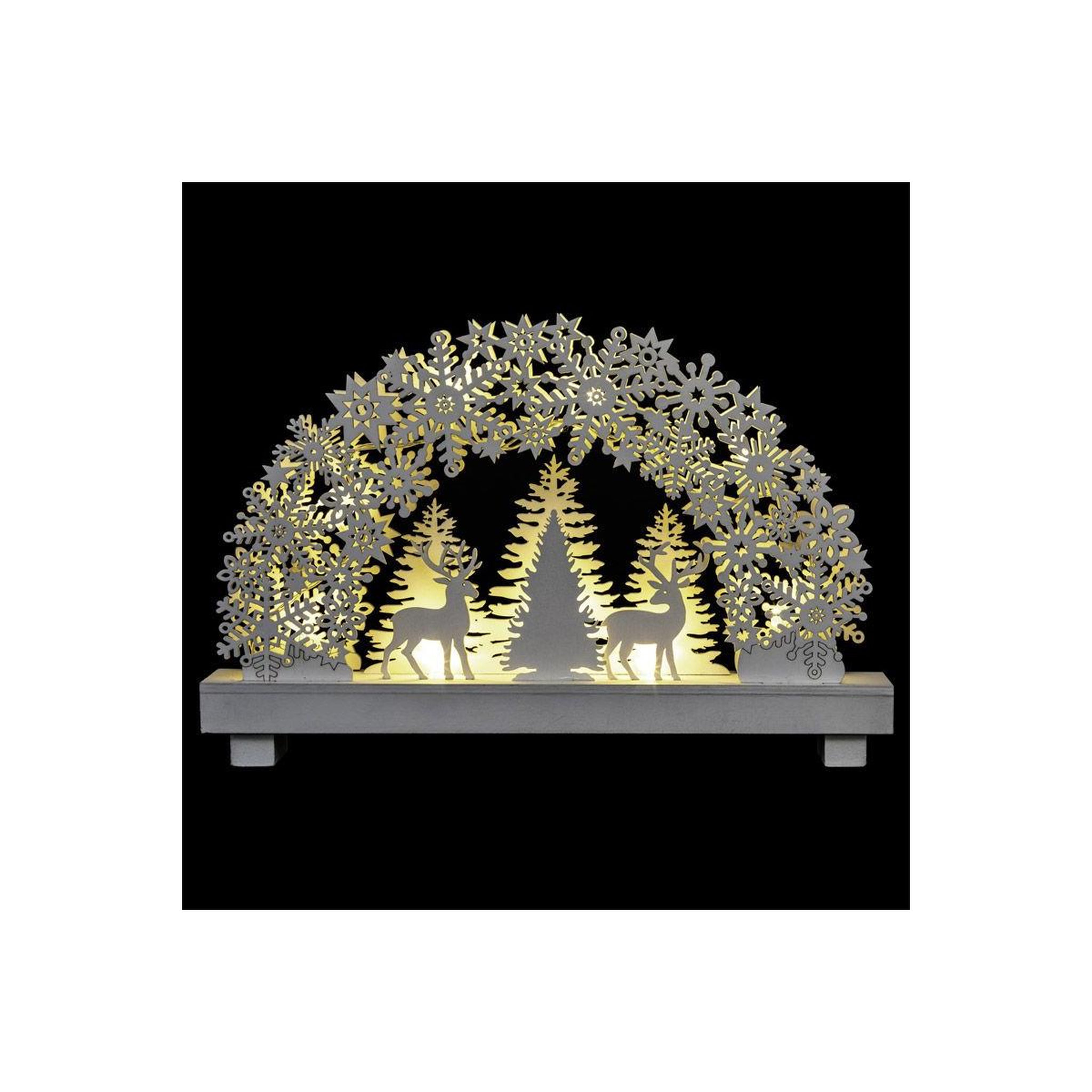 FEERIC LIGHT & CHRISTMAS Décoration lumineuse  village  33cm blanc chaud