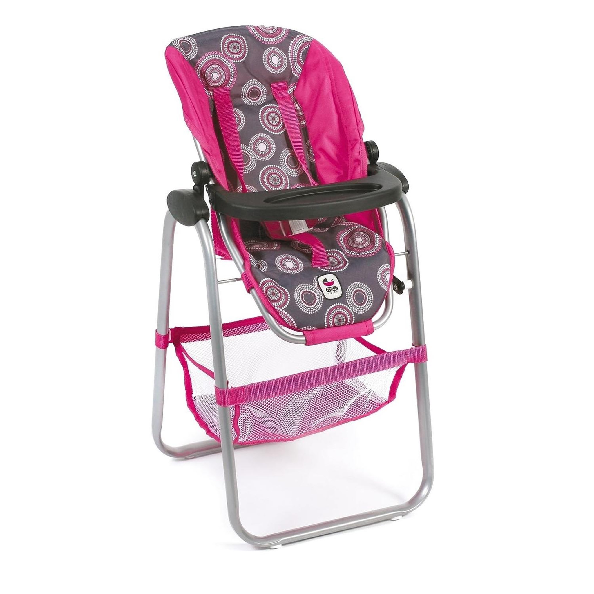 BAYER CHIC 2000 Chaise haute Ton Fuchsia avec motifs pour poupées