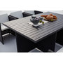 Voir la diapositive 4 : CONCEPT USINE Table et chaise 10 places encastrables alu résine noir-blanc SUNSET