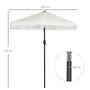 Voir la diapositive 3 : OUTSUNNY Parasol inclinable de jardin Ø 225 cm style bohème à franges crème