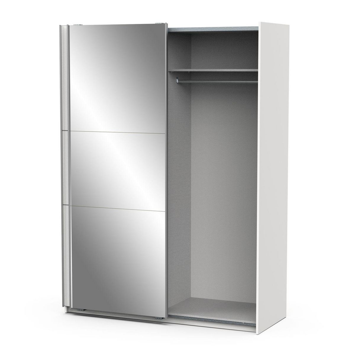 Armoire 2 portes coulissantes 1 miroir L150cm THIBAULT