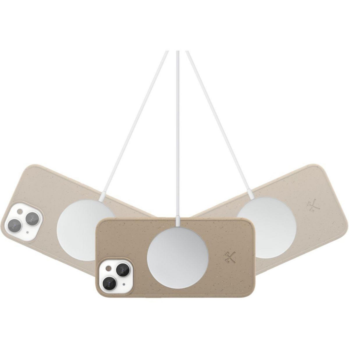 WOODCESSORIES Coque bumper iPhone 14 Plus BioCase Taupe