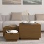 Voir la diapositive 3 : VIDAXL Boîtes de rangement avec couvercles 3 pcs Marron miel