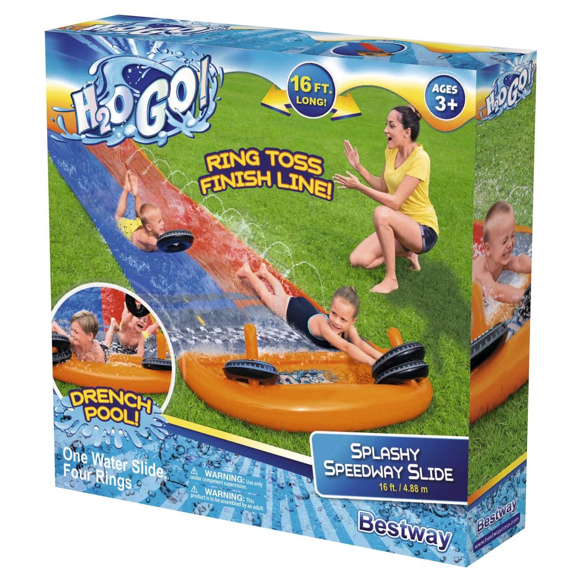 BESTWAY Tapis de glisse duo avec anneaux 488 cm