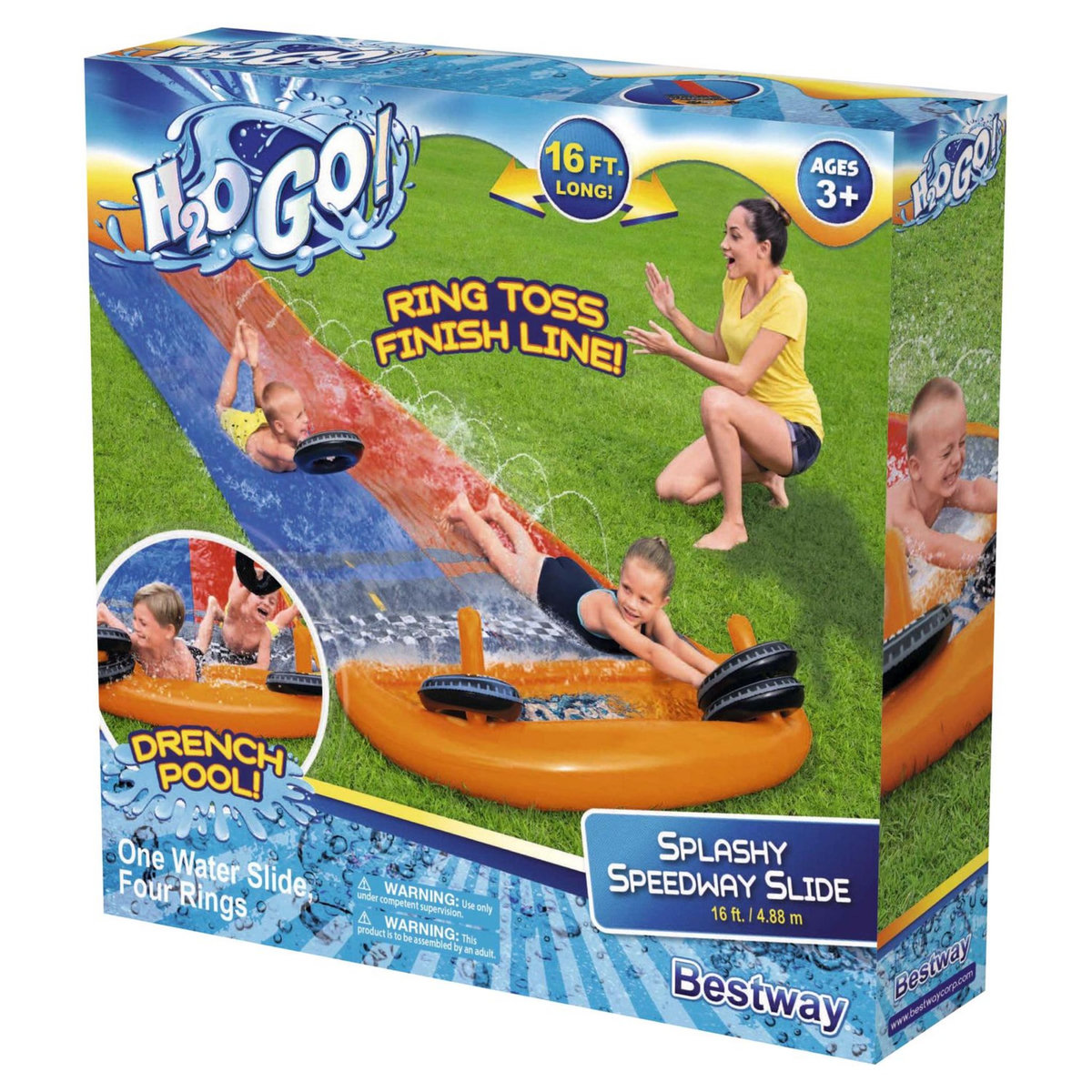 BESTWAY Tapis de glisse duo avec anneaux 488 cm