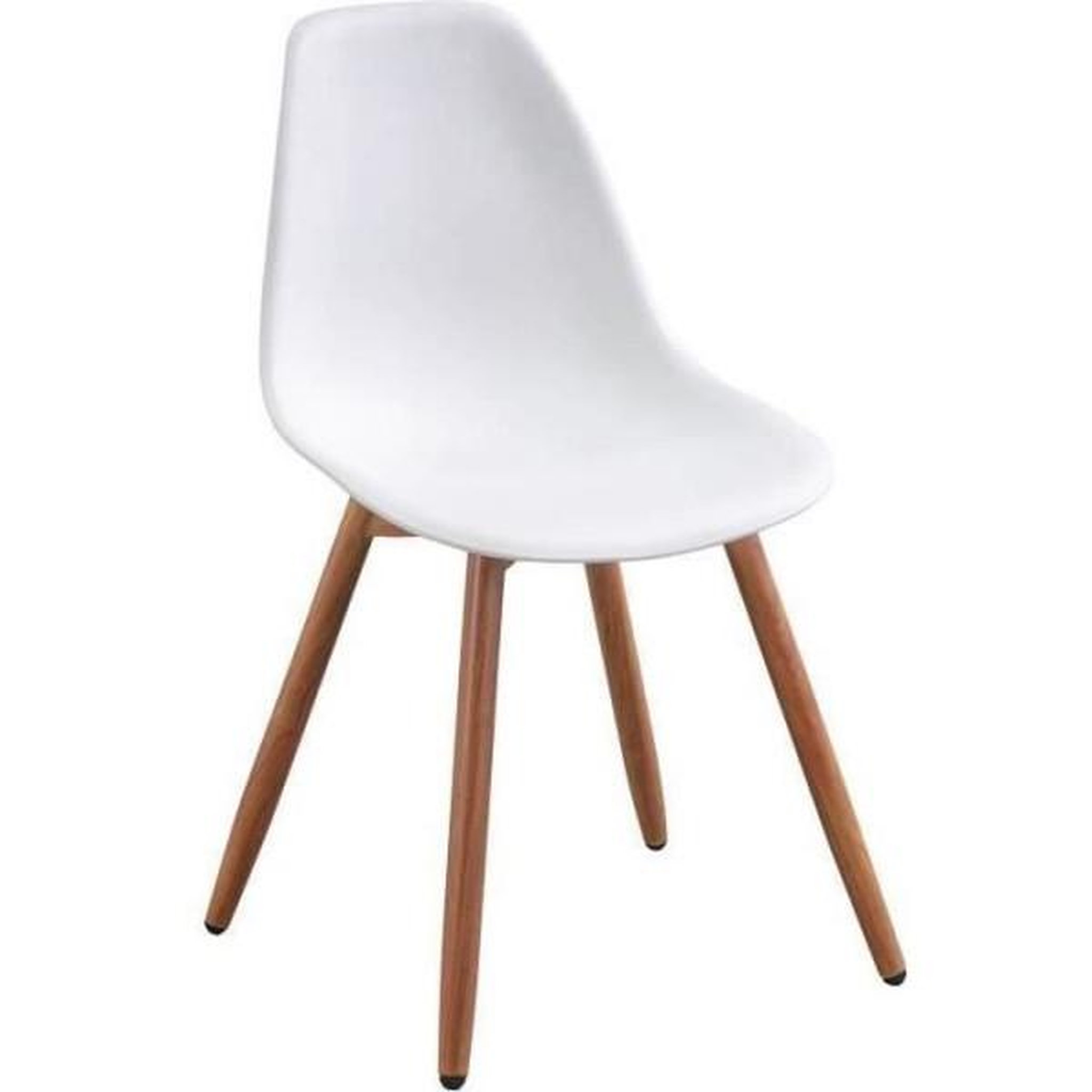 Voir la diapositive 1 : MARKET24 Lot de 4 chaises de jardin en polypropylene - Blanc - 50 x 55 x 85,5 cm