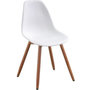Voir la diapositive 1 : MARKET24 Lot de 4 chaises de jardin en polypropylene - Blanc - 50 x 55 x 85,5 cm