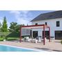 Voir la diapositive 2 : Pergola Bioclimatique autoportée 3x4 m - Aluminium - Rouge basque/blanc -  VS OmBREA®