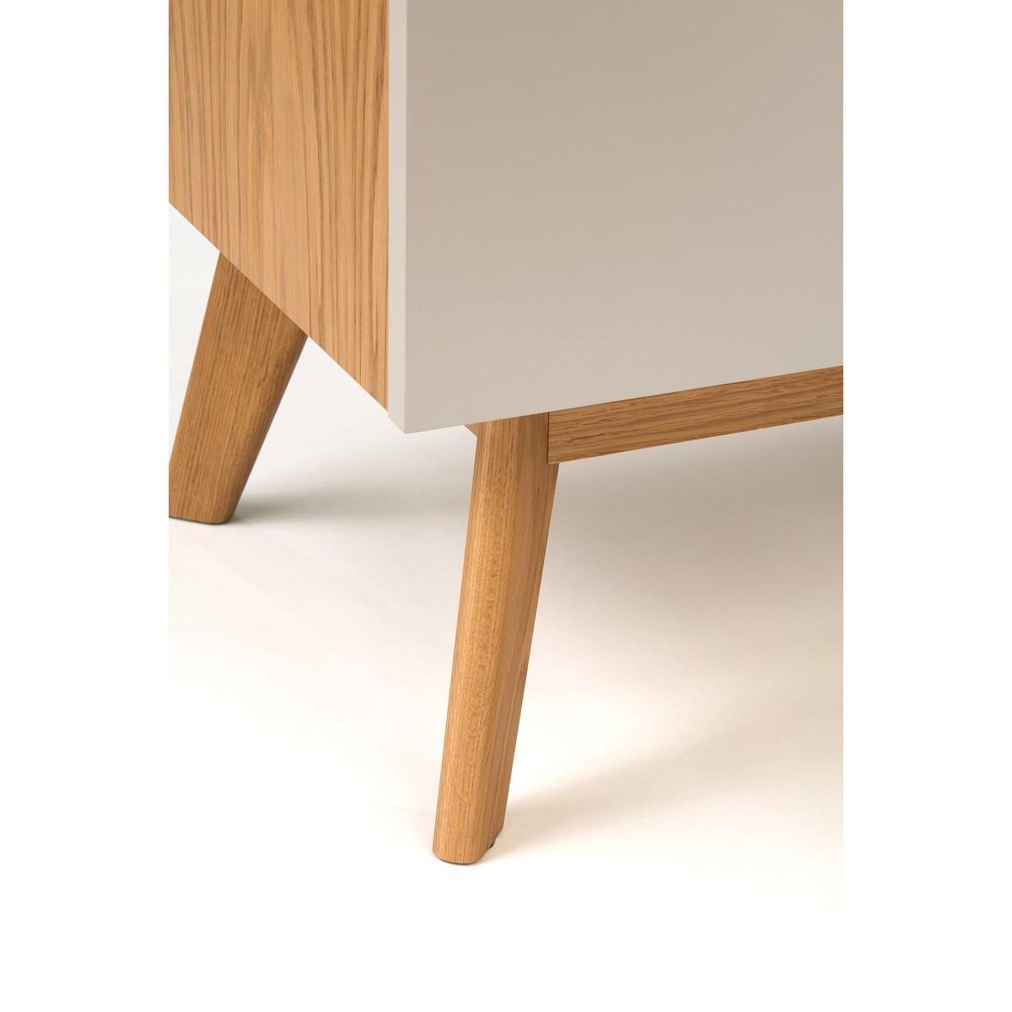 Voir la diapositive 6 : Paris Prix Buffet 4 tiroirs & 1 porte  Avon  128cm Chêne & Gris