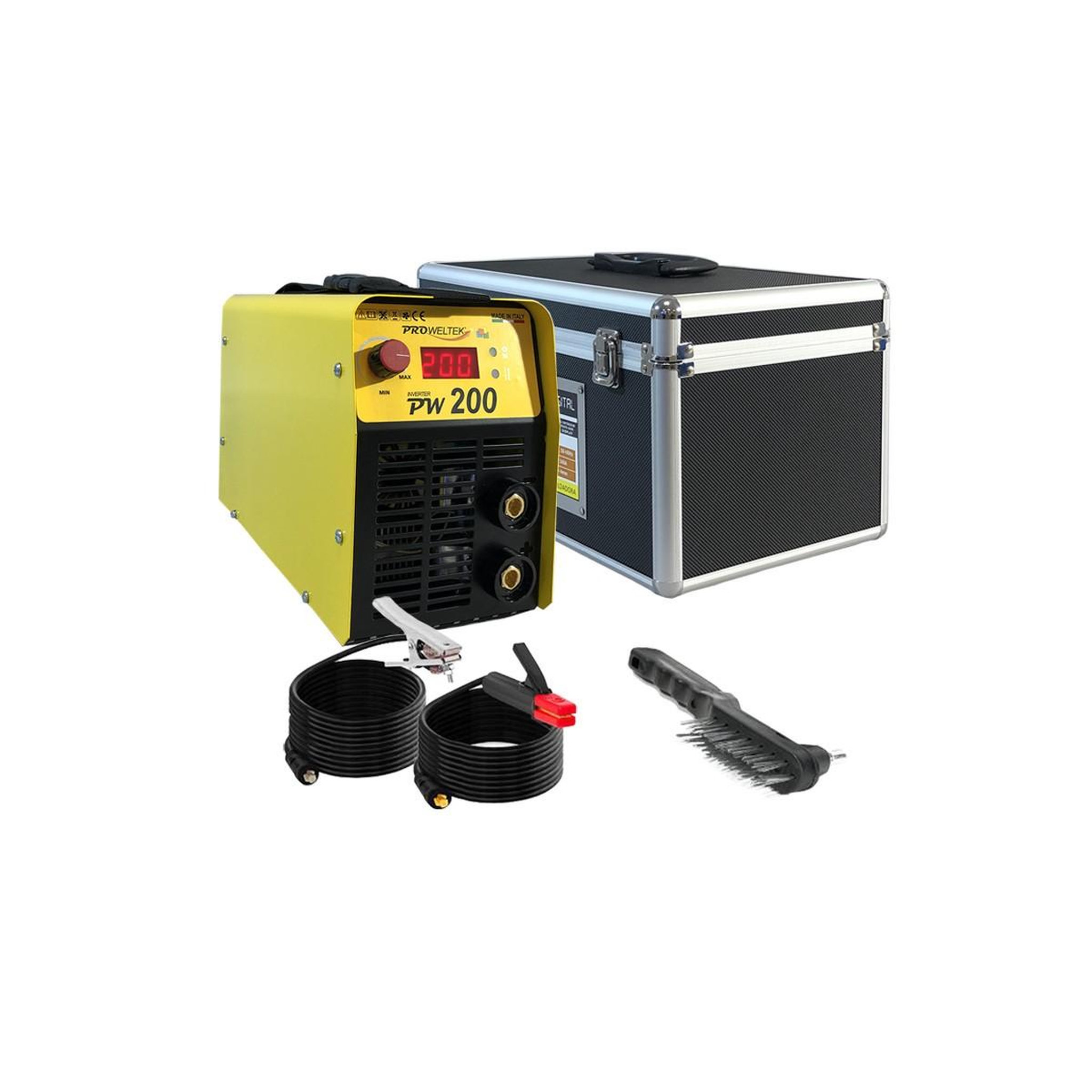 Voir la diapositive 1 : Proweltek Poste à souder inverter 200a numérique soudure acier inox fonte + mallette proweltek