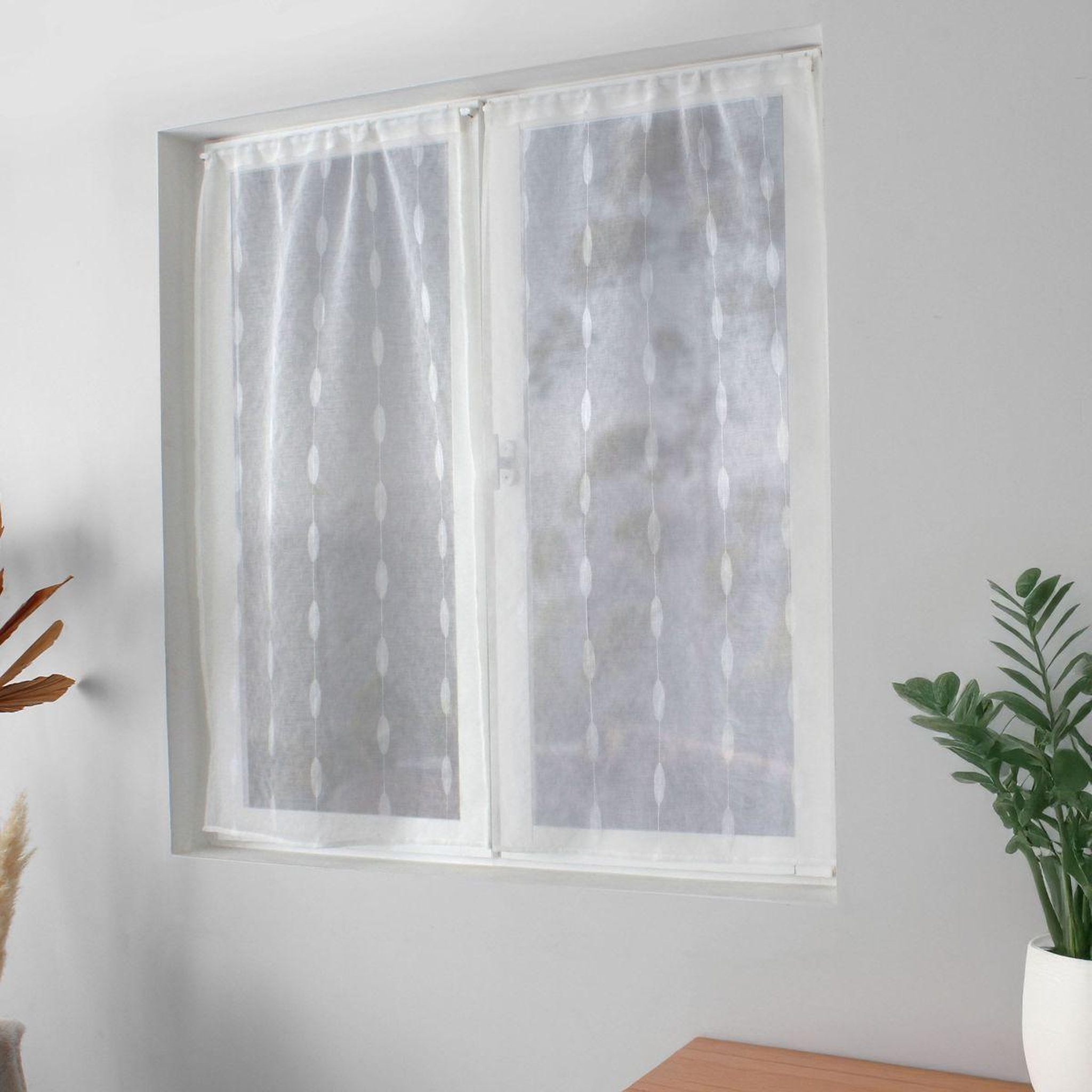 ENJOY HOME Paire de voilage à motif  copper  60x120cm blanc