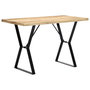 Voir la diapositive 1 : VIDAXL Table a manger 120x60x76 cm Bois de manguier massif