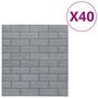 Voir la diapositive 2 : VIDAXL Papier peint 3D autoadhesif Briques 40 pcs Anthracite