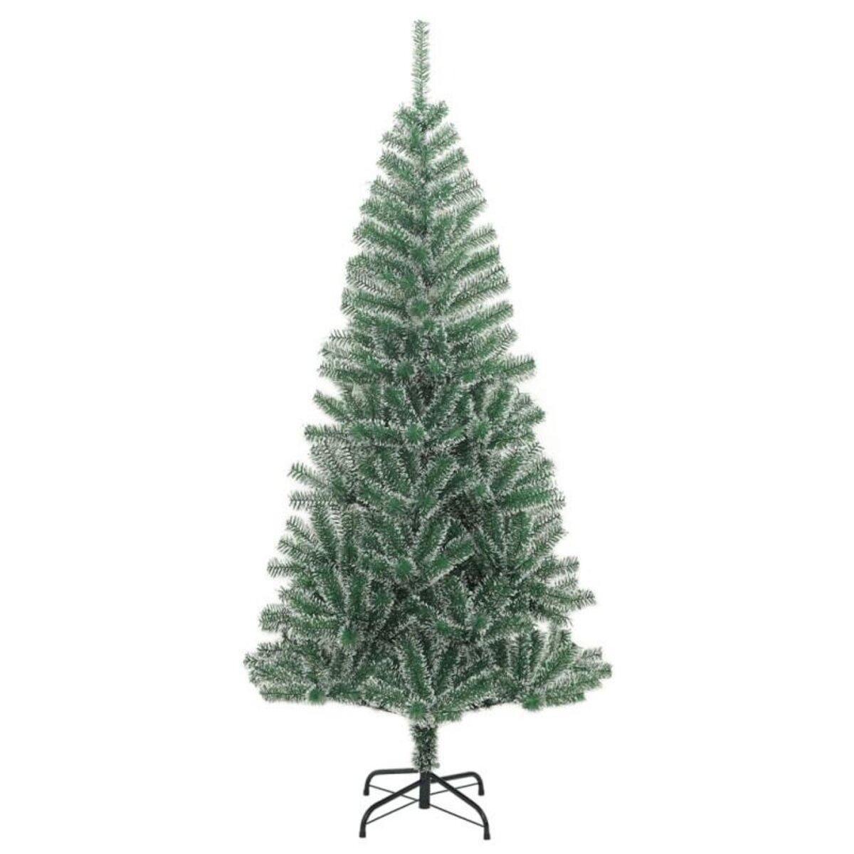 VIDAXL Sapin de Noël artificiel avec neige floquée vert 210 cm