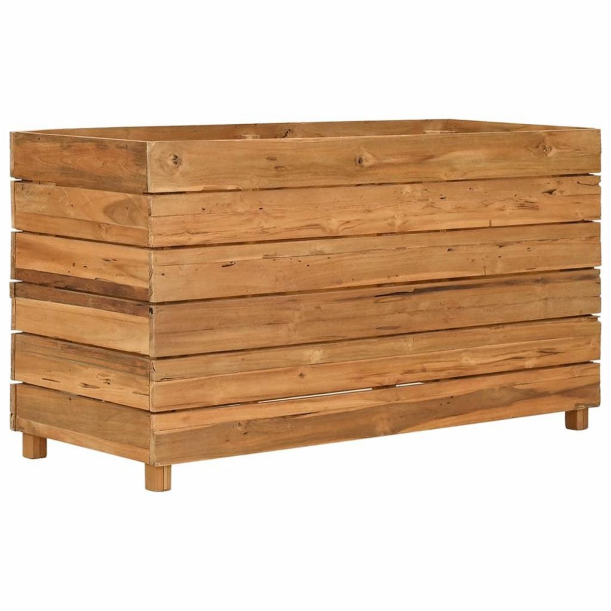 VIDAXL Lit sureleve 100x40x55 cm bois de teck recycle et acier