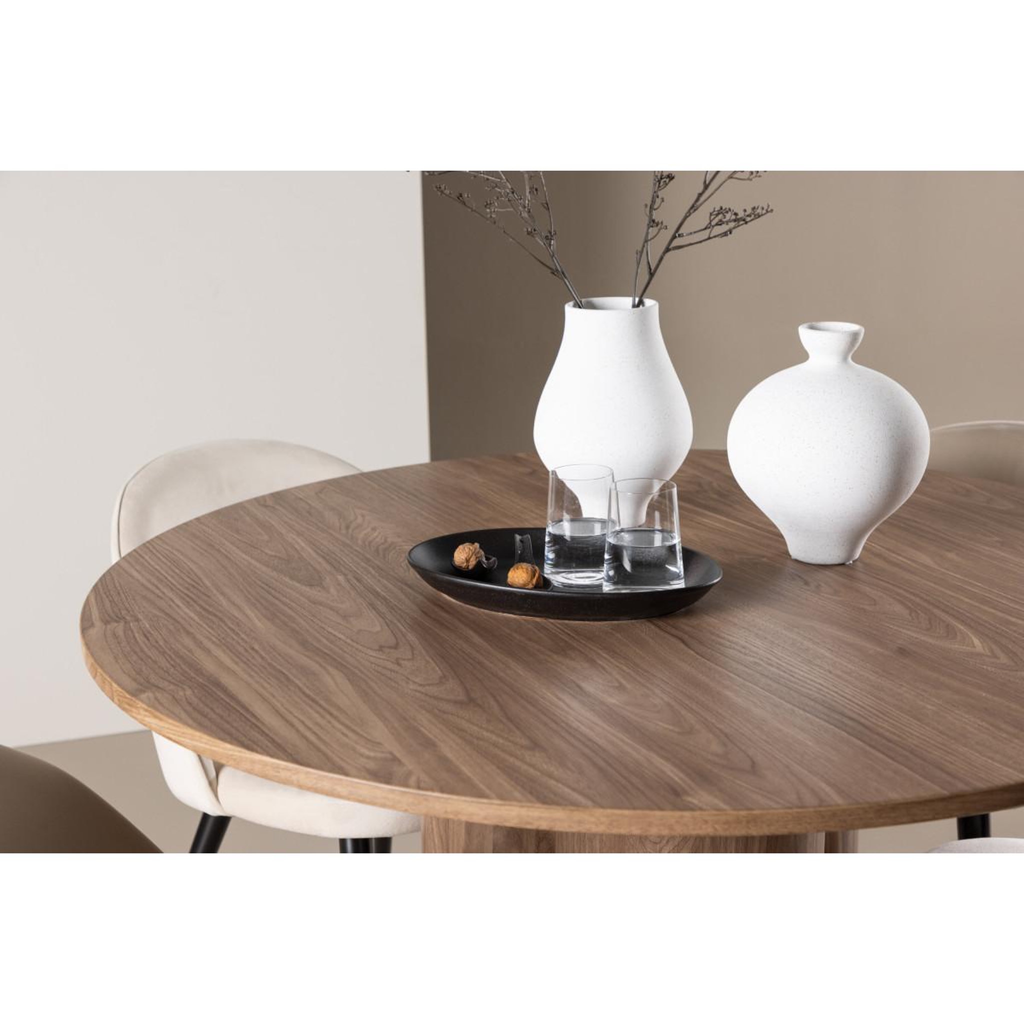 Voir la diapositive 6 : Paris Prix Ensemble table à manger & 4 chaises  olivia & velvet  110cm marron & beige