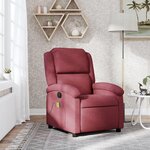 VIDAXL Fauteuil de massage inclinable Rouge bordeaux Tissu
