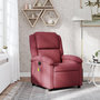 Voir la diapositive 1 : VIDAXL Fauteuil de massage inclinable Rouge bordeaux Tissu