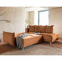 Voir la diapositive 2 : BEST MOBILIER Lena - canapé d'angle droit 5 places - convertible avec coffre - en velours côtelé