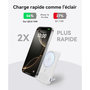 Voir la diapositive 4 : INIU Batterie externe 5 000 mAh MagPro slim blanc