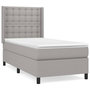 Voir la diapositive 2 : VIDAXL Sommier a lattes de lit avec matelas Gris clair 80x200 cm Tissu